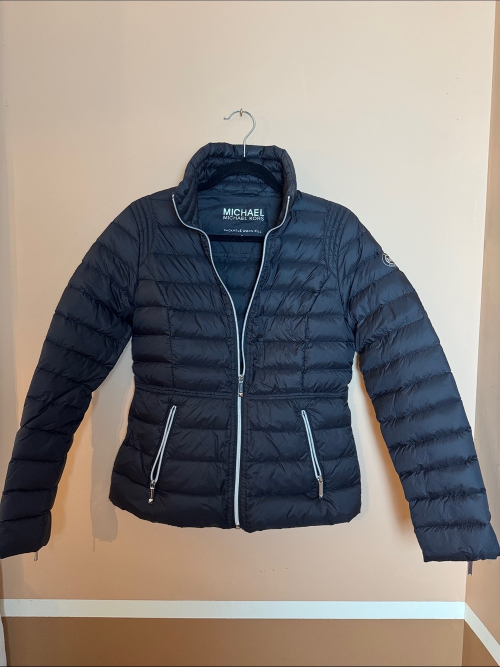 MICHAEL Michael Kors Navy Quilted Packable Puffer Jacket